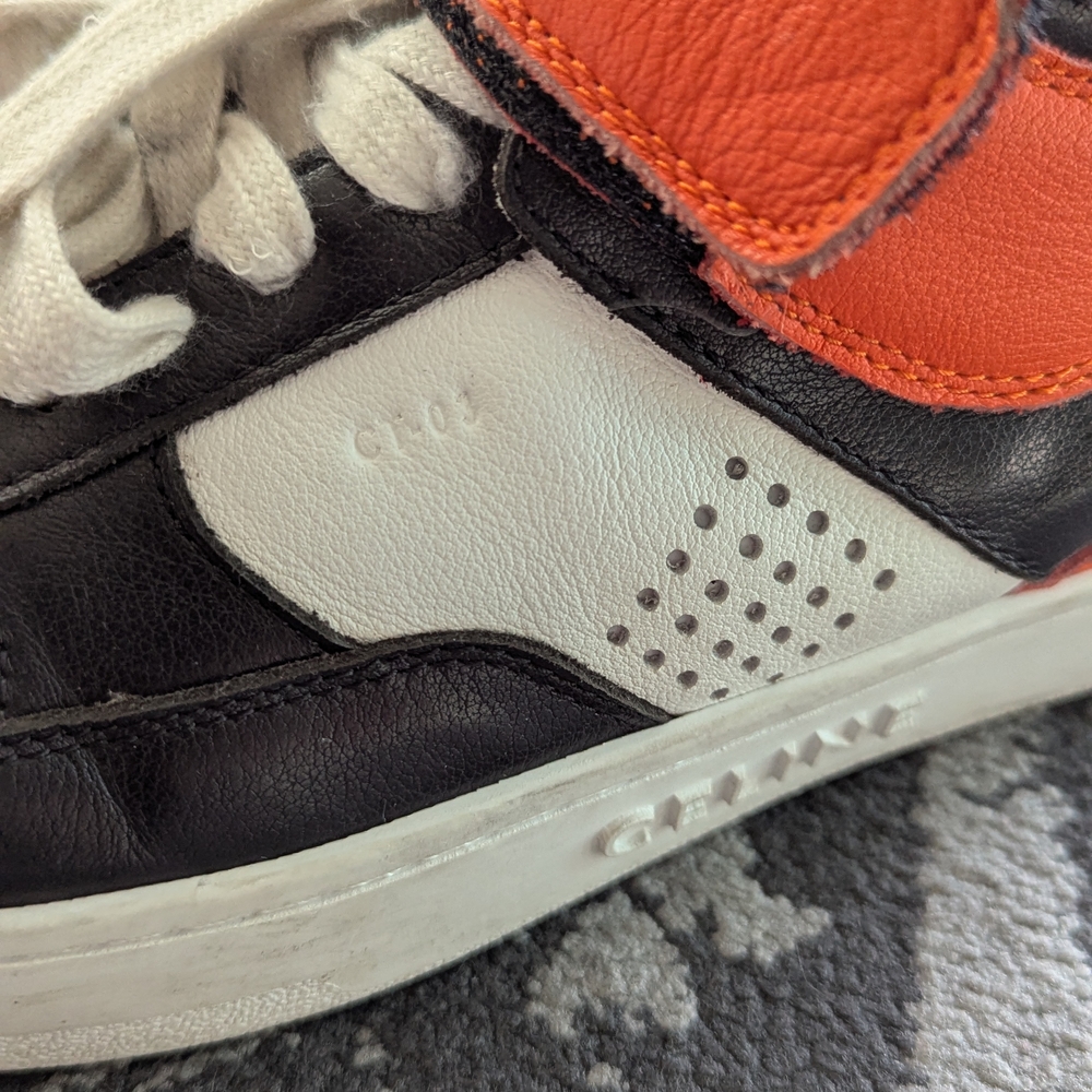 Celine Black and Orange High-Top Sneakers - Picture 10 of 12